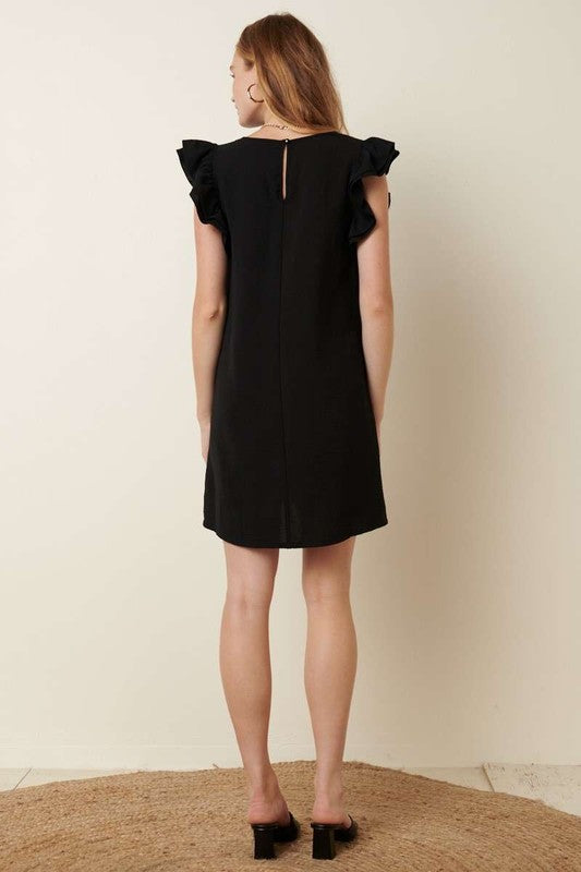 Black Ruffle Airflow Dress