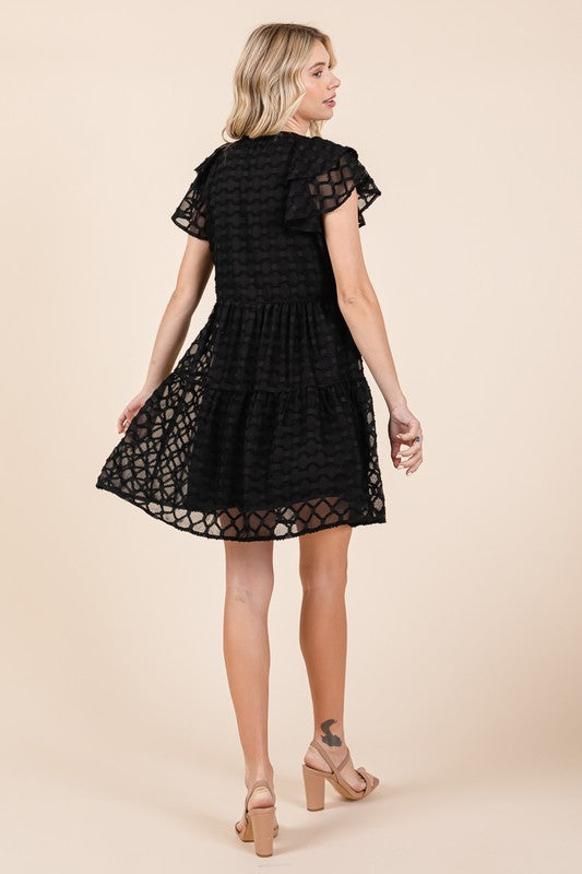 Black Tiered Ruffle Dress