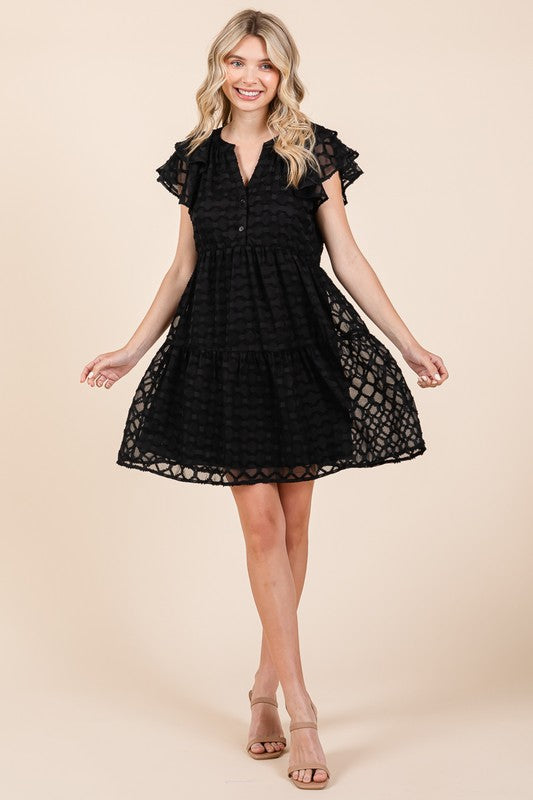 Black Tiered Ruffle Dress