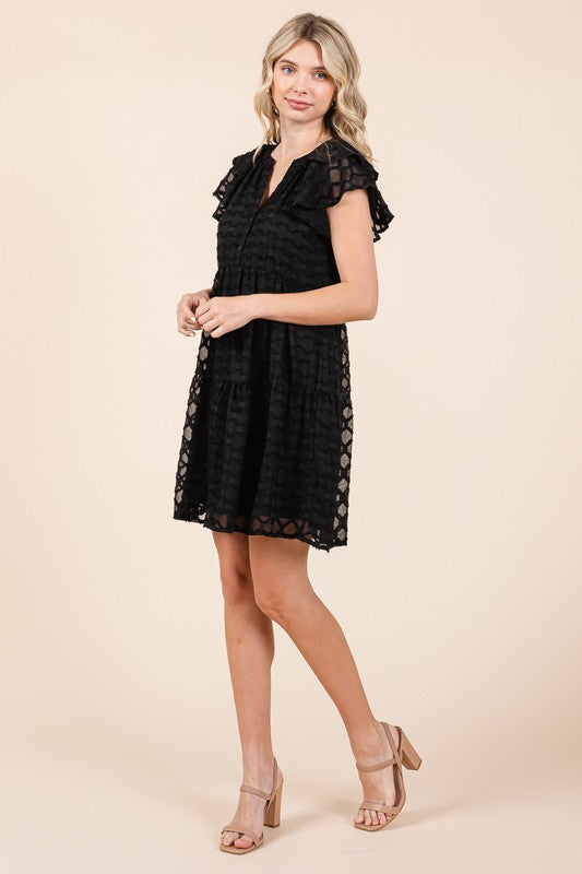 Black Tiered Ruffle Dress