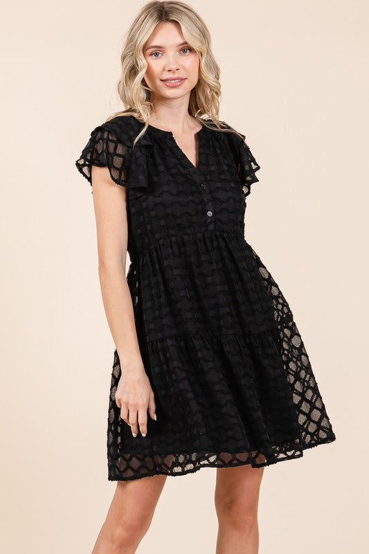 Black Tiered Ruffle Dress