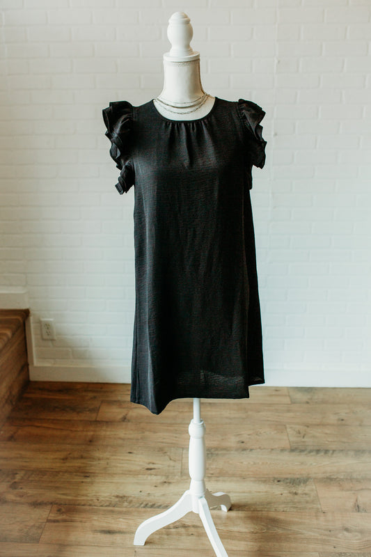 Black Ruffle Airflow Dress