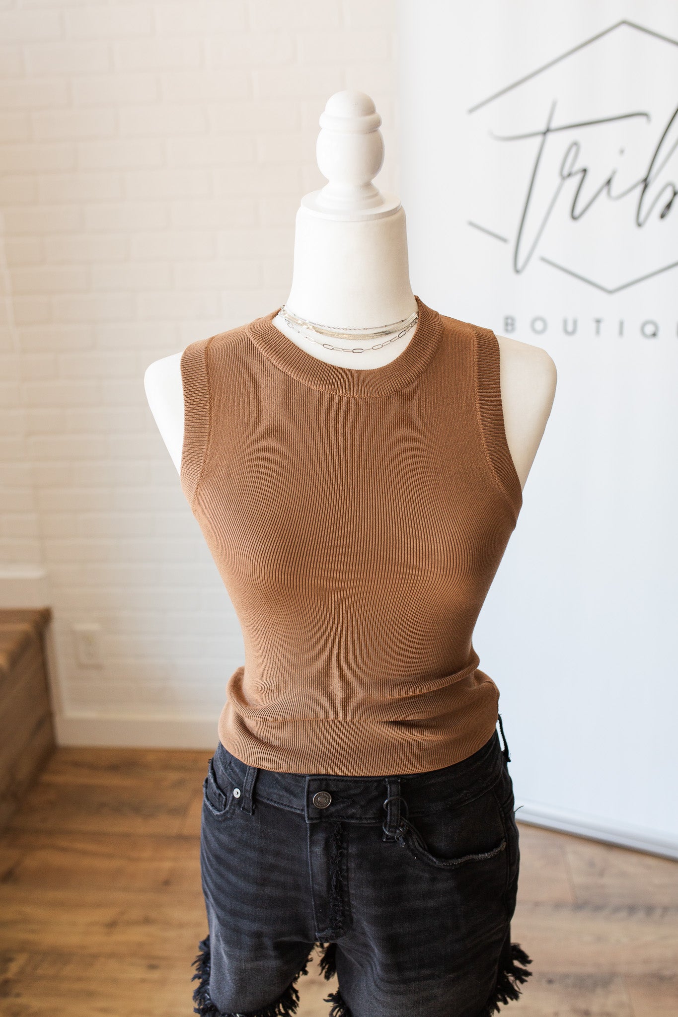 Round Neck Sweater Tank