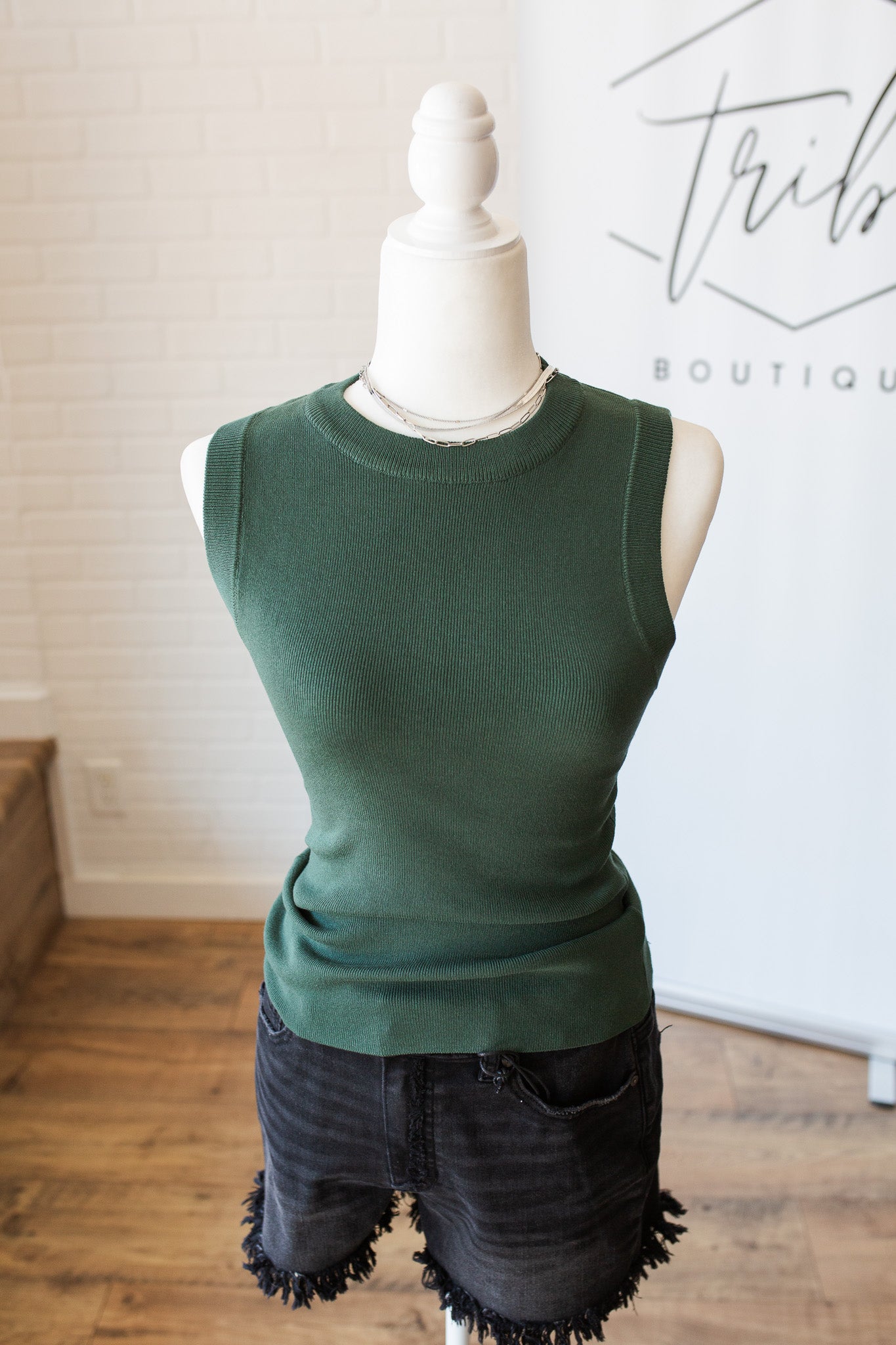 Round Neck Sweater Tank