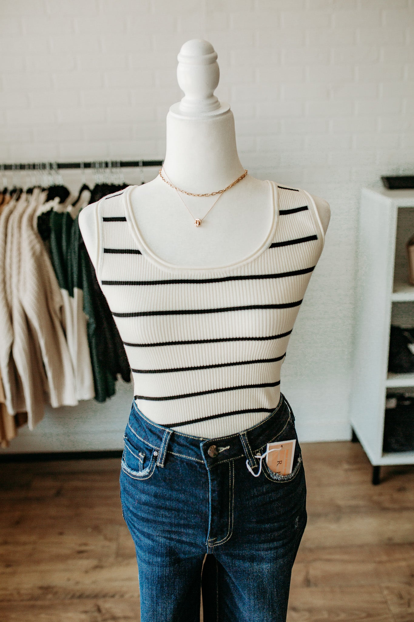 Striped Sweater Bodysuit