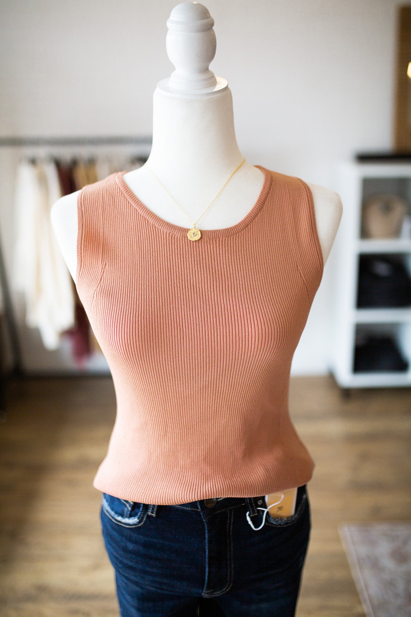 Peach Sweater Tank