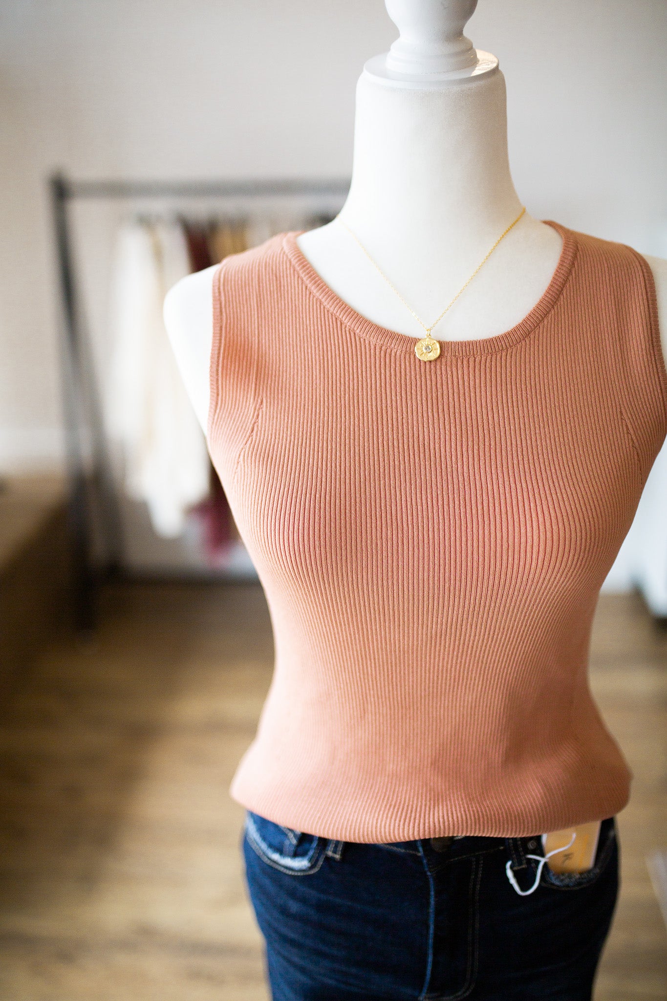 Peach Sweater Tank