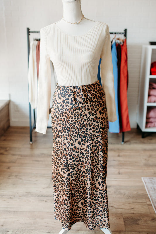 Leopard Midi Skirt