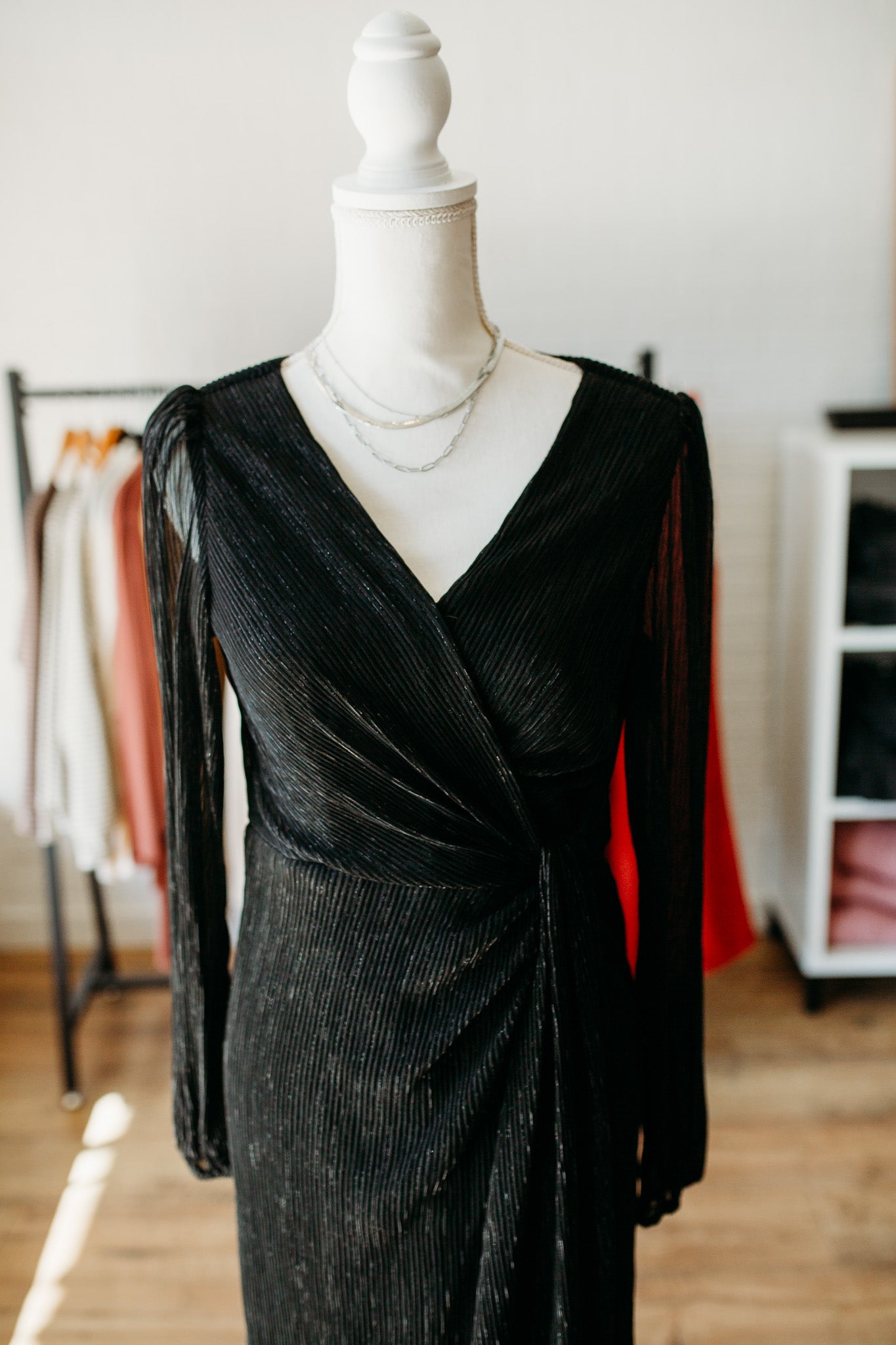 Black Wrap Spark Dress