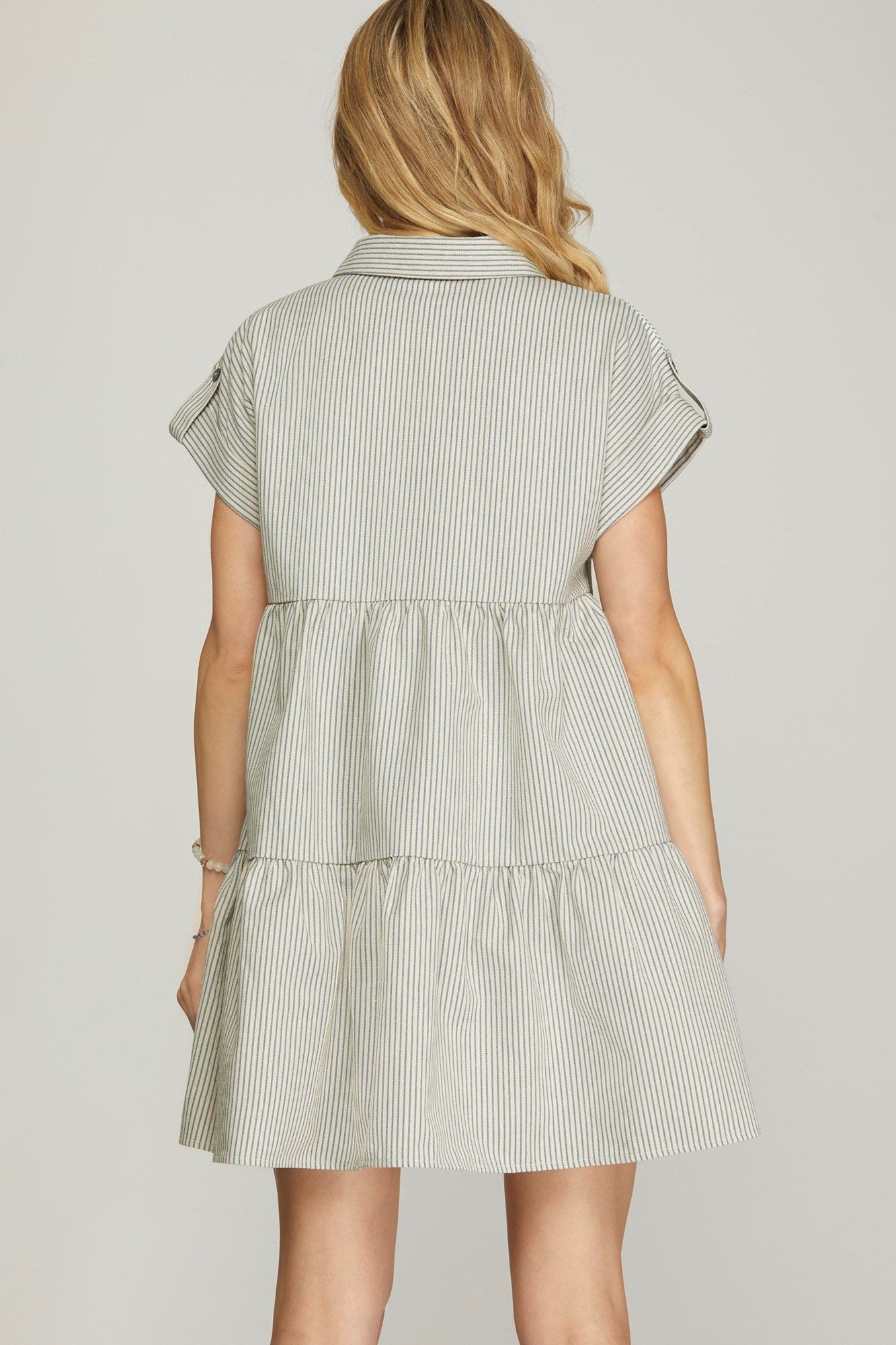 Blue Line Tiered Dress