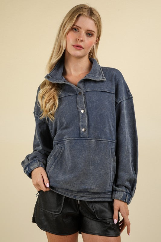 Denim Mineral Wash Button Down