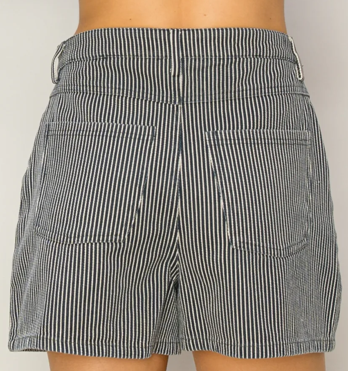 Pinstripe Navy/White Shorts