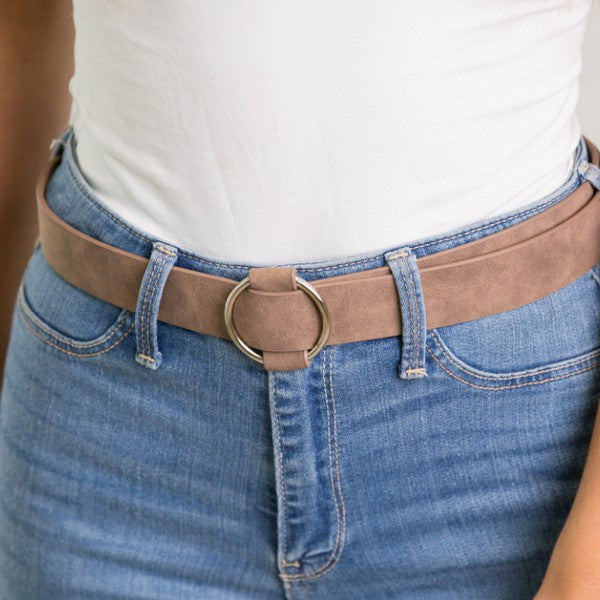 Black/Tan Vegan Leather Belt