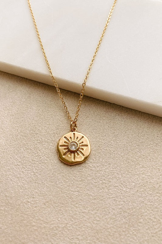 Gold Burst Dainty Necklace